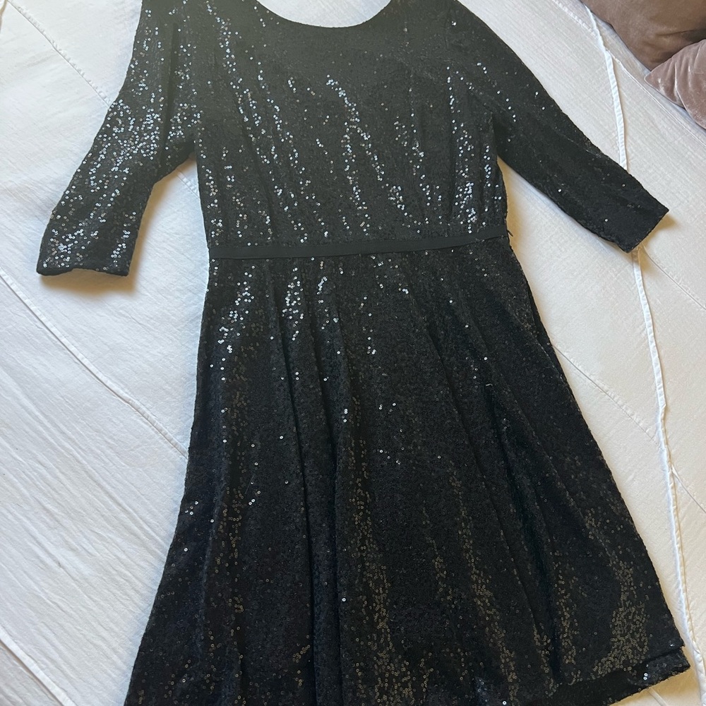 Black sequin dress